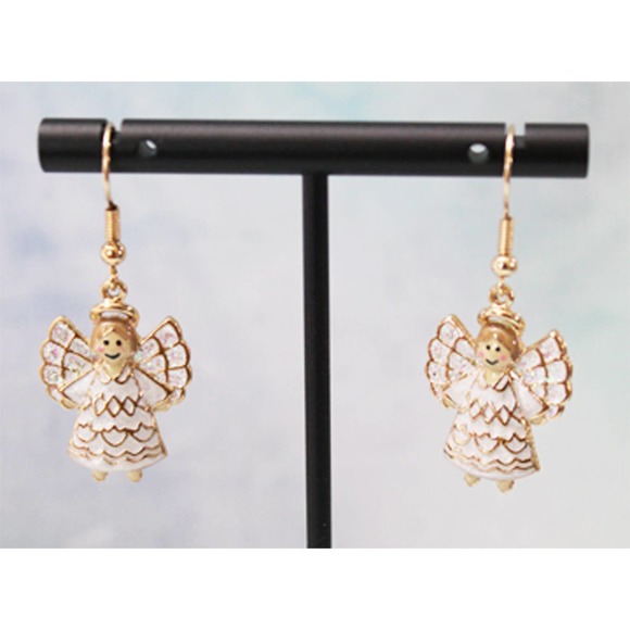 B Ellen Designs Jewelry - Cute Christmas Angel Drop Earrings E116